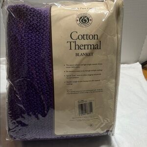 Purple Cotton Thermal Blanket